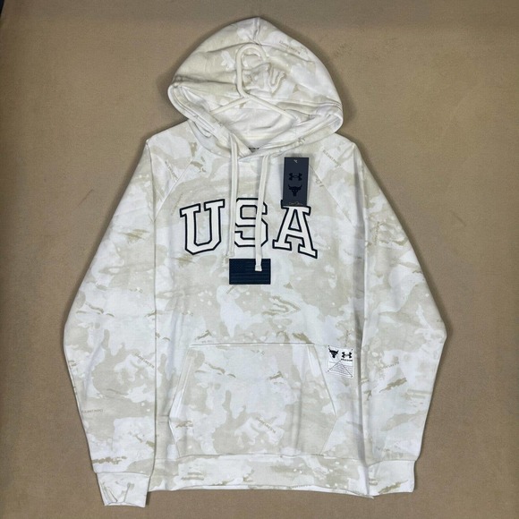 Under Armour Hoodie Adult Extra Large White/Gray Project Rock Camo Mens NWT - Picture 1 of 14
